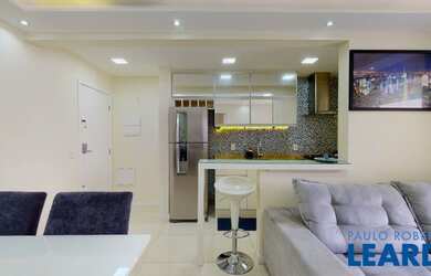 Imagem: O apartamento possui 1 Dormitório, 1 Banheiro, 1 Vaga na garagem