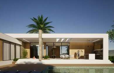 Imagem: A casa em condomínio possui 4 Dormitórios, 5 Banheiros, 2