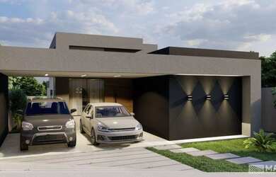 Imagem: A casa possui 3 Dormitórios, 3 Banheiros, 4 Vagas na garagem