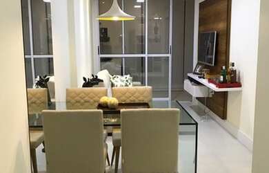 Imagem: O apartamento possui 1 Dormitório, 1 Banheiro, 1 Vaga na garagem