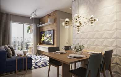 Imagem: O apartamento possui 2 Dormitórios, 1 Banheiro, 1 Vaga na garagem