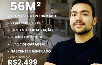 Imagem: O apartamento possui 2 Dormitórios, 2 Banheiros, 1 Vaga na