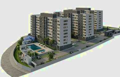 Imagem: O apartamento possui 2 Dormitórios, 2 Banheiros, 1 Vaga na