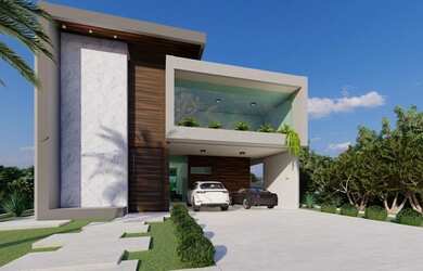 Imagem: A casa em condomínio possui 4 Dormitórios, 5 Banheiros, 5