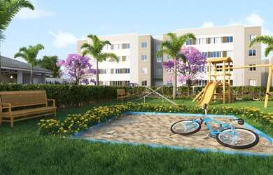 Imagem: O apartamento possui 2 Dormitórios, 1 Banheiro, 1 Vaga na garagem