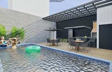 Imagem: O apartamento possui 1 Dormitório, 1 Banheiro, 1 Vaga na garagem