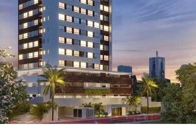 Imagem: O apartamento possui 1 Dormitório, 1 Banheiro, 1 Vaga na garagem