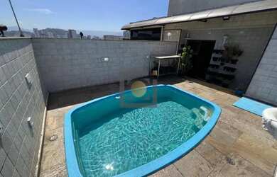 Imagem: O apartamento na cobertura possui 4 Dormitórios, 3 Banheiros