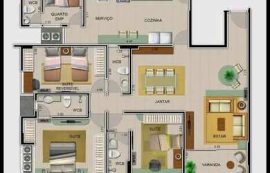 Imagem 7: JARDIM GIVERNY JATIUCA. 132m² de Área, 3 Vagas na garageme3 Dormitórios