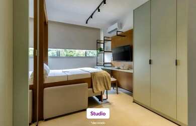 Imagem: O studio possui 1 Dormitório, 1 Banheiro, 36m² de Área, Imóvel