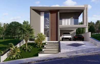 Imagem: A casa em condomínio possui 4 Dormitórios, 5 Banheiros, 4