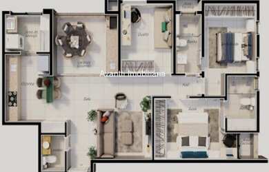 Imagem: O apartamento à venda possui 2 Dormitórios, 1 Banheiro, 2