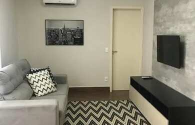 Imagem: O apartamento possui 1 Dormitório, 2 Banheiros, 1 Vaga na garagem