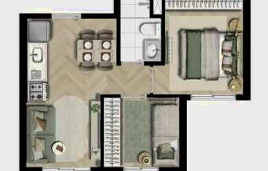 Imagem 2: Apartamento com 2 dormitórios e varanda na Lapa - Próximo a estação de trem e marginal