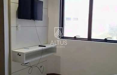 Imagem: O apartamento possui 1 Dormitório, 1 Banheiro, 1 Vaga na garagem