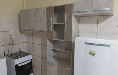 Imagem: O apartamento possui 1 Dormitório, 1 Banheiro, 2 Vagas na garagem