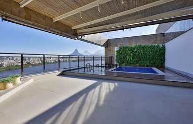 Imagem: O apartamento na cobertura possui 4 Dormitórios, 5 Banheiros