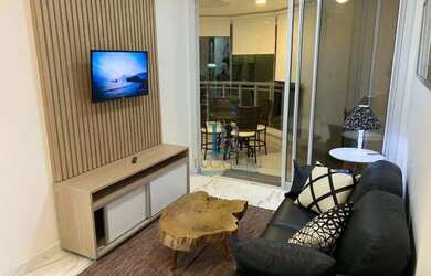 Imagem: O apartamento possui 1 Dormitório, 1 Banheiro, 1 Vaga na garagem