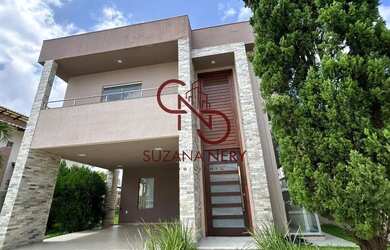 Imagem: A casa em condomínio possui 4 Dormitórios, 4 Banheiros, 5