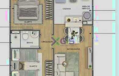 Imagem 2: Apartamento à venda por R$ 165.000- Residencial Grandena - São José...