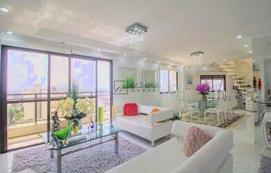 Imagem: O apartamento na cobertura possui 3 Dormitórios, 3 Banheiros