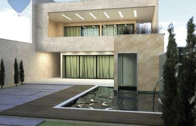 Imagem: A casa em condomínio possui 4 Dormitórios, 5 Banheiros, 3