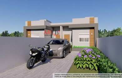 Imagem: A casa possui 2 Dormitórios, 1 Banheiro, 2 Vagas na garagem