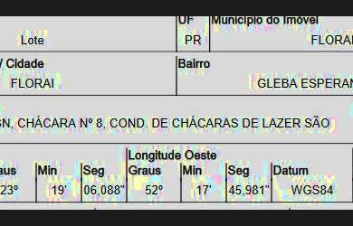 Imagem: O terreno está localizado em Floraí, PR à venda por R$91.363