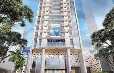 Imagem: O apartamento possui 1 Dormitório, 1 Banheiro, 1 Vaga na garagem