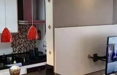 Imagem: O apartamento possui 1 Dormitório, 1 Banheiro, 1 Vaga na garagem