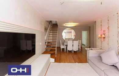 Imagem: O apartamento na cobertura possui 4 Dormitórios, 5 Banheiros