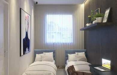 Imagem: O apartamento possui 2 Dormitórios, 1 Banheiro, 1 Vaga na garagem