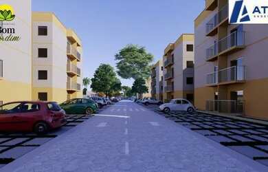 Imagem: O apartamento possui 2 Dormitórios, 1 Banheiro, 1 Vaga na garagem