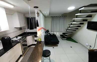 Imagem: O apartamento na cobertura possui 2 Dormitórios, 2 Banheiros