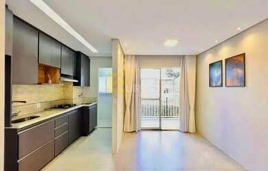 Imagem: O apartamento possui 2 Dormitórios, 1 Banheiro, 1 Vaga na garagem