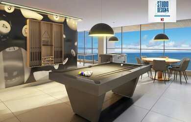 Imagem 2: Quarto e Sala beira-mar no Studio Design 4 a venda na Lagoa da Anta Macéio...