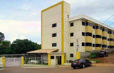 Imagem: O apartamento possui 1 Dormitório, 1 Banheiro, 1 Vaga na garagem