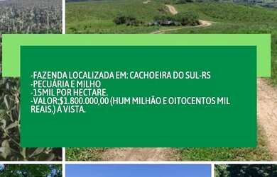Imagem: A fazenda possui 1.200.000m² de Área e está localizado em