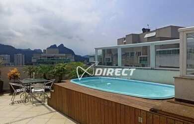 Imagem: O apartamento na cobertura possui 2 Dormitórios, 2 Banheiros