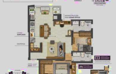 Imagem: O apartamento possui 3 Dormitórios, 4 Banheiros, 2 Vagas na