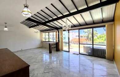 Imagem: O apartamento na cobertura possui 3 Dormitórios, 5 Banheiros