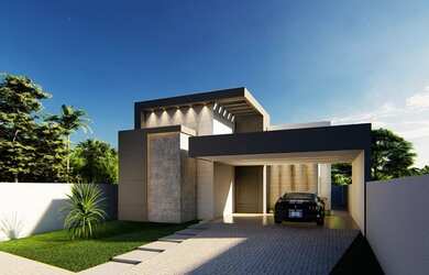 Imagem: A casa possui 3 Dormitórios, 2 Banheiros, 4 Vagas na garagem