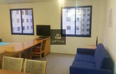 Imagem: O studio possui 1 Dormitório, 1 Banheiro, 1 Vaga na garagem