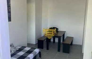 Imagem: O apartamento possui 1 Dormitório, 1 Banheiro, 1 Vaga na garagem