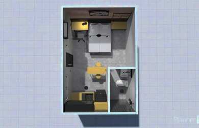 Imagem: A casa possui 1 Dormitório, 1 Banheiro, 1 Vaga na garagem