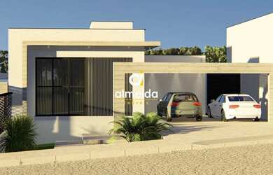 Imagem: A casa possui 3 Dormitórios, 2 Banheiros, 2 Vagas na garagem