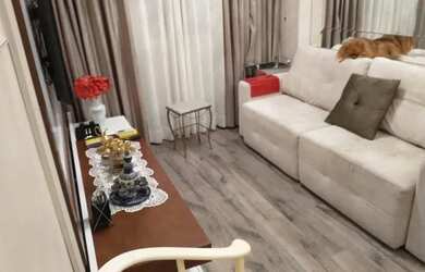 Imagem: O apartamento possui 1 Dormitório, 1 Banheiro, 1 Vaga na garagem