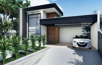 Imagem: A casa possui 3 Dormitórios, 2 Banheiros, 2 Vagas na garagem