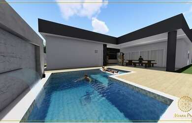 Imagem: A casa em condomínio possui 4 Dormitórios, 5 Banheiros, 3