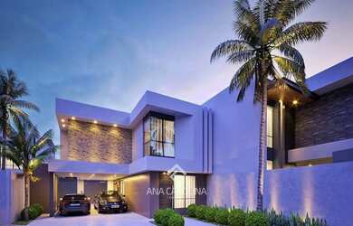 Imagem: A casa possui 3 Dormitórios, 2 Banheiros, 3 Vagas na garagem